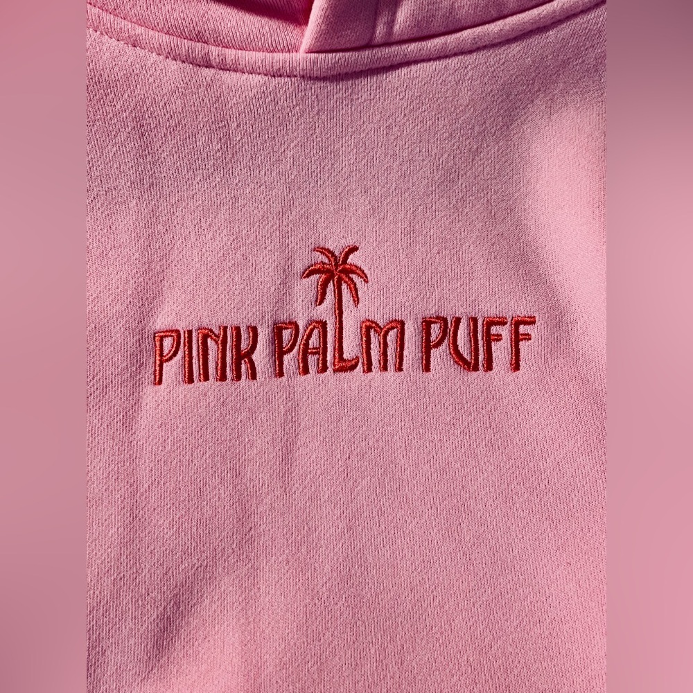 Pink Palm Puff. Classic Puff Hoodie in Pink. Size XS. NWT. - Picture 4 of 8